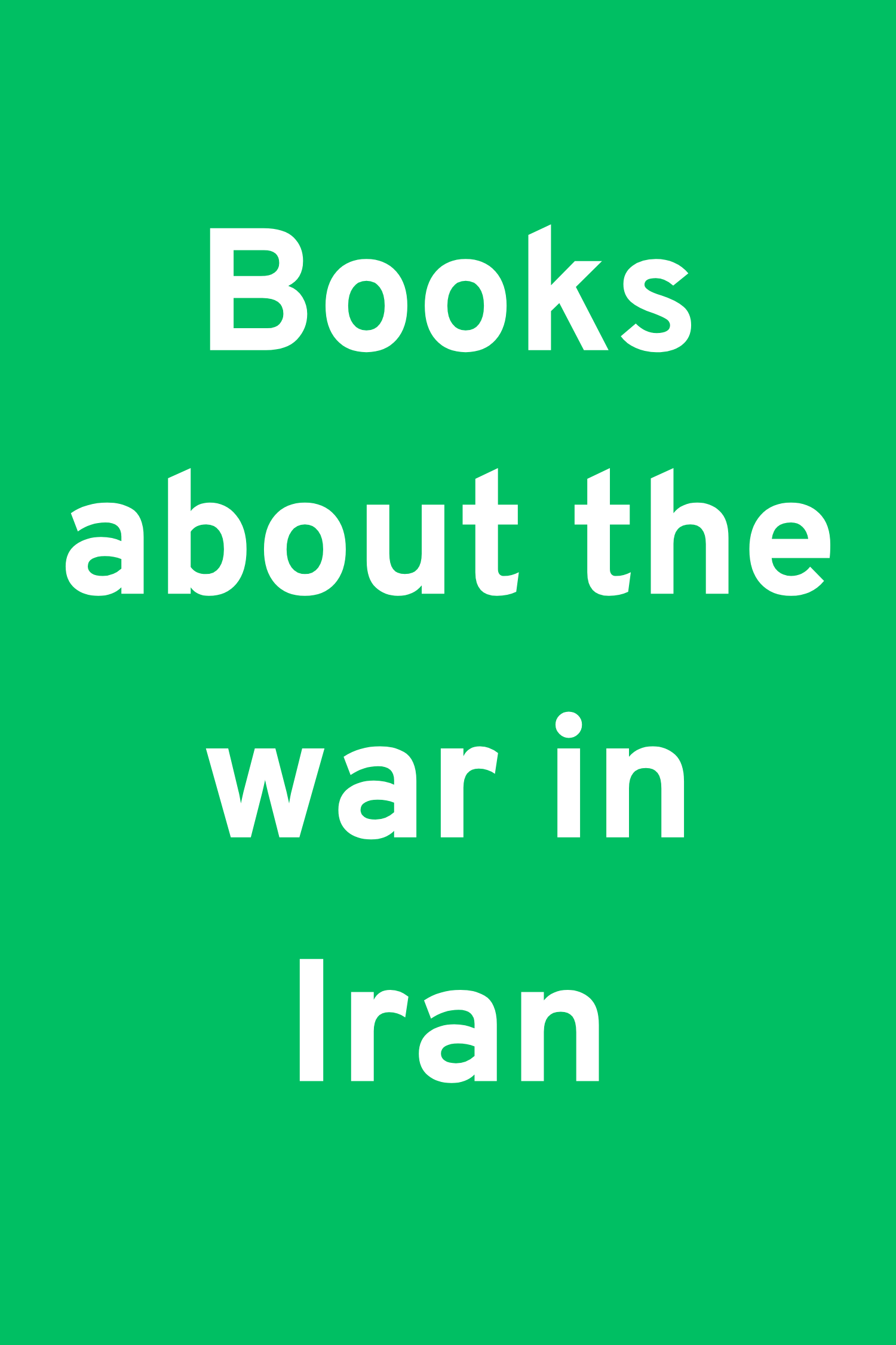 Books about the war in Iran