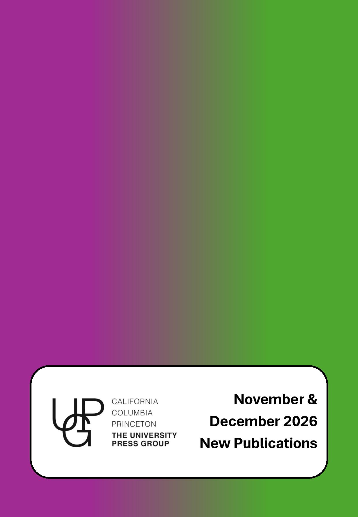 November & December 2026 New Releases